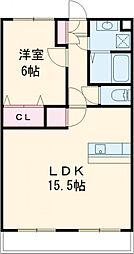 ラ・メール 3階1LDKの間取り