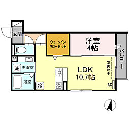 GrandeMaisonインパタス 1LDKの間取図画像