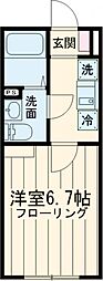 ルミノソ柴又 2階1Kの間取り