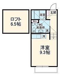 コンフォルト中山 1階1Kの間取り