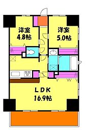 ブルールイイヅカ 2LDKの間取図画像