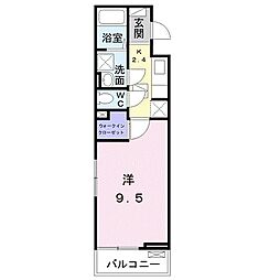 サンクレストネオ 1Kの間取図画像