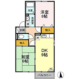 プリムローズA 2DKの間取図画像