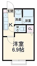 間取図画像 1K