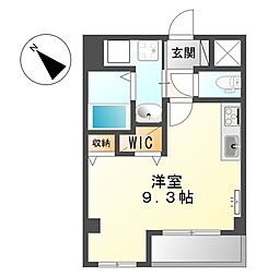 小田急小田原線 町田駅 徒歩14分の賃貸マンション 2階ワンルームの間取り
