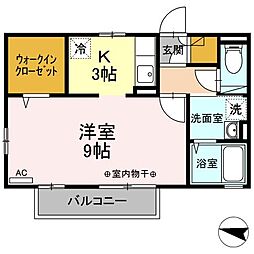 JR京浜東北・根岸線 鶴見駅 徒歩10分の賃貸アパート 2階1Kの間取り