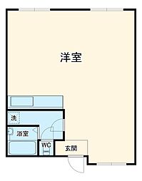 SKハイツ芝新町 ワンルームの間取図画像