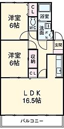 間取図画像 2LDK