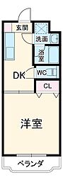 メゾンかりがね 1DKの間取図画像