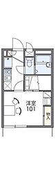 レオパレスオーチャード 1Kの間取図画像