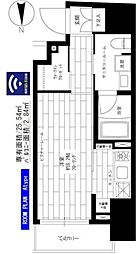 ステージグランデ八王子II 13階1Kの間取り