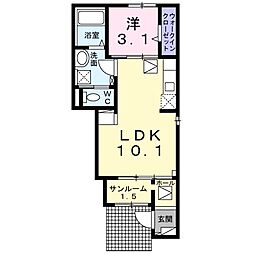 パラッツオ3 1LDKの間取図画像