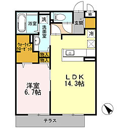 サンフラワー千里王子 1LDKの間取図画像