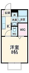 JR東海道本線 三島駅 バス19分 徳倉入口下車 徒歩3分の賃貸アパート 1階1Kの間取り