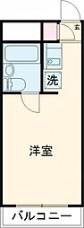 美和プラザ富士見ヶ丘 1階ワンルームの間取り