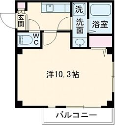 東武伊勢崎線 西新井駅 徒歩15分の賃貸マンション 1階1Kの間取り