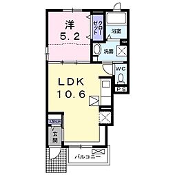 メゾンラシュレ 1LDKの間取図画像