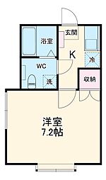 Ｅｎｓｏｌｅｉｌｌｅ 1階1Kの間取り