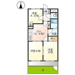 ガーデンハウス 1階3DKの間取り
