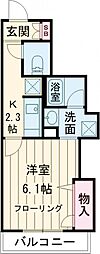 JR中央線 中野駅 徒歩7分の賃貸マンション 3階1Kの間取り