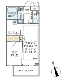 カールスルーエ吉祥寺 2階1LDKの間取り