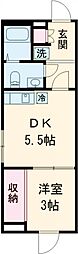 Fullea神楽坂 2階1DKの間取り