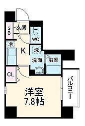 リヴシティ浦和常盤弐番館 5階1Kの間取り