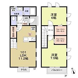 ＬｕｐｉｎｕｓＳｅｎｇａｗａ 1階2LDKの間取り