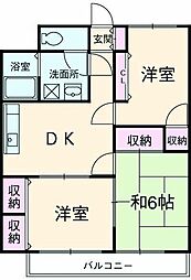 クレール 3階3DKの間取り