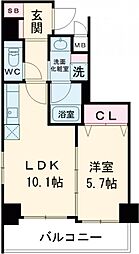 べラジオ雅び四条通II 3階1LDKの間取り