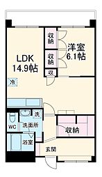 JR総武線 市川駅 徒歩5分の賃貸マンション 1階1SLDKの間取り