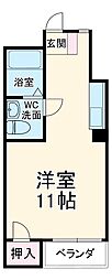 JR東海道・山陽本線 新大阪駅 徒歩11分の賃貸マンション 4階ワンルームの間取り