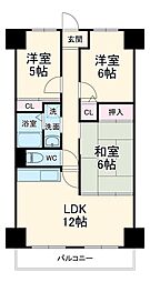 JR片町線(学研都市線) 鴫野駅 徒歩11分の賃貸マンション 9階3LDKの間取り