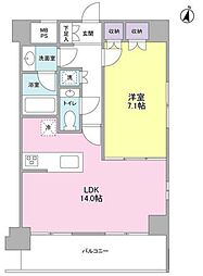 東急多摩川線 矢口渡駅 徒歩8分の賃貸マンション 1階1LDKの間取り
