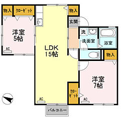 間取図画像 2LDK
