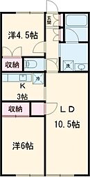 サマックス・マノワールI 1階2LDKの間取り