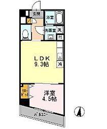 エスポワール多摩川 302 3階1LDKの間取り