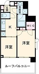 東武伊勢崎線 五反野駅 徒歩11分の賃貸マンション 6階2Kの間取り
