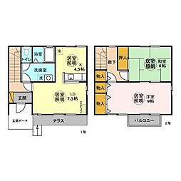 アドラブール　Ｃ 1階2LDKの間取り