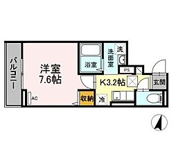 JR京浜東北・根岸線 東十条駅 徒歩12分の賃貸アパート 1階1Kの間取り