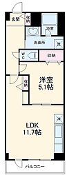 APLIII 3階1LDKの間取り