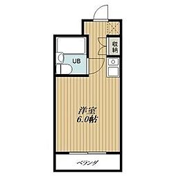 名古屋市営鶴舞線 平針駅 徒歩10分の賃貸マンション 3階ワンルームの間取り