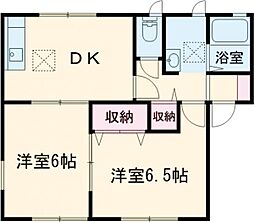 メゾン・セードル 1階2DKの間取り