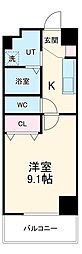 リベロカスガイステイション 6階1Kの間取り