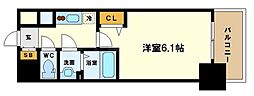 JR東海道・山陽本線 塚本駅 徒歩1分の賃貸マンション 12階1Kの間取り