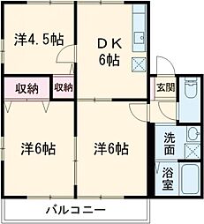 ハイム連取A 3DKの間取図画像
