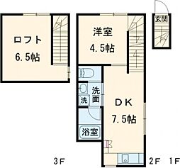 キングハウス吉祥寺 2階1DKの間取り