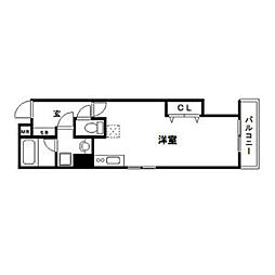 LiVEMAX　MOON 2階ワンルームの間取り