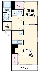 間取図画像 1LDK