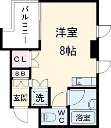 第一松栄ビル 3階ワンルームの間取り